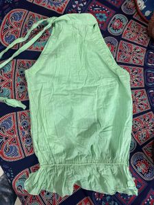 Embroidered Mint Green Top