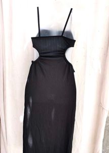 I. Chic Black Cut-Out Midi Dress