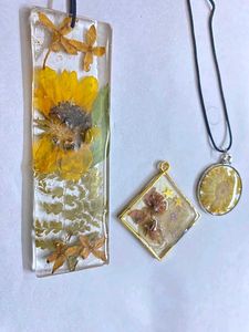 Handmade Botanical Resin Pendants