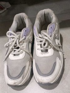 Comfortable White & Grey Sneakers