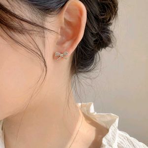 🎀 Cute Korean Bow Crystal Stud Earring