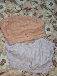 Set of 2 Women's Ethnic crop tops