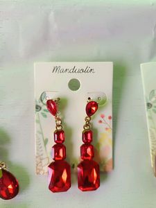 Combo 10pairs Korean Glassstone Earrings