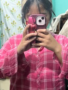 Dnmx Pink Cotton Shirt Large Size