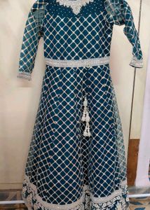 Elegant Teal Ethnic Gown