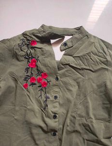 Chic Green Bell Sleeve Top