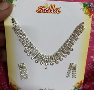 Party Wear white stone Necklace
