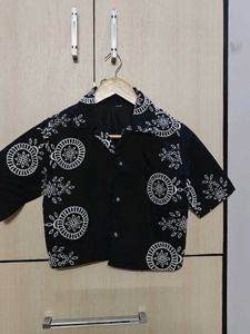Stylish Black Embroidered Shirt