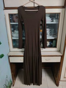 Ribbed Long Sleeve Maxi Dress