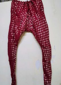 Banarasi Red chudidhar pant bottom