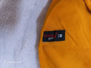 Mustard Yellow Embroidered Sleeveless Top