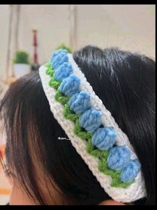 Crochet tulip Headband combo of 6