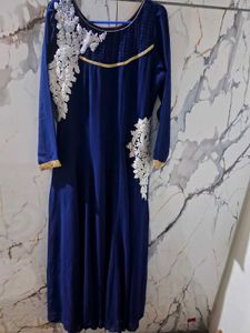 Elegant Navy Blue Maxi Dress