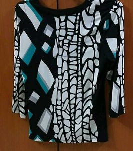 Stylish Geometric Print Top - L Size