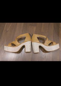ELLE Tan Platform Heels