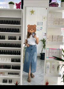 Denim Maxi Skirt