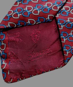 Gucci Silk Tie - Red Double G Pattern