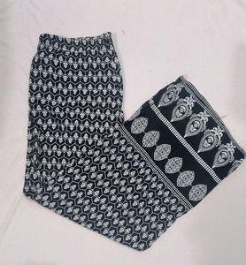 STYLE UNION Black & White Printed Palazzo