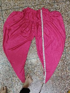 yellow frock  and  pink dhoti salwar