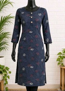 Stylish Blue Printed Kurta