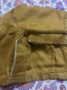 Royal Blue Saree with Brocade Blouse