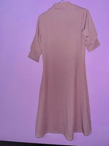 Dusty Rose Mock Neck Midi Dress
