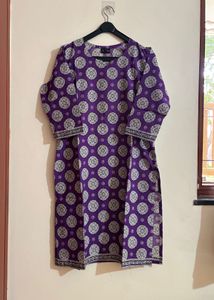 Purple Printed Kurta