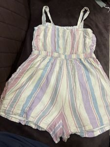 Striped Mini Dress both side pocket