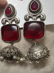 Antique Oxidized Jhumka Earrings