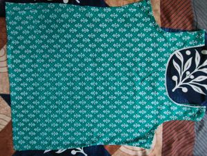 Green Printed Blouse