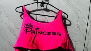 Hot Pink "Princess" Graphic Tank Top