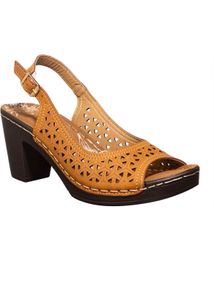Stylish Cut-Out Platform Slingback Heels