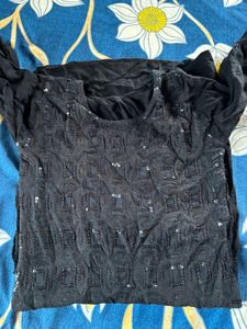 Black Sequined Chikankari Kurta