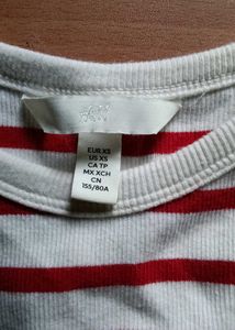 Red &amp; White Striped Tank Top