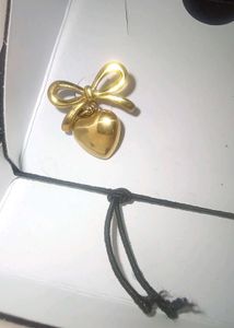 Gold Plated Heart &amp; Bow Stud Earrings by Palmonas
