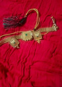 Gold-Plated Ethnic Choker Necklace Set