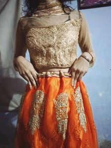 Double colour Lehenga choli/ghagra set
