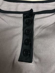 Stylish Grey Button-Up Tank Top
