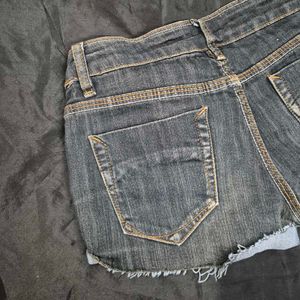 low waist y2k mini denim shorts