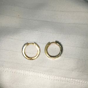Rhinestones Nag Golden Bali Stud Earrings