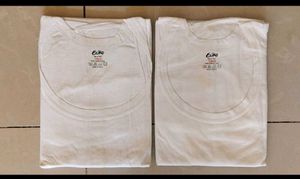 Pack Of Two Euro Cotton White Half Sleeves Vest