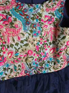 Beautiful Net With Embroidery Design Dress 10-12Y