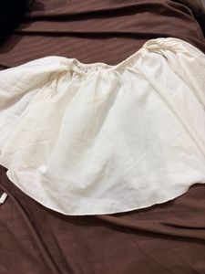 White Off-Shoulder Ruffle Top
