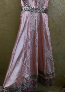 Peach Anarkali Suit with Dupatta