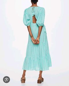 Backless Mango Flared Dress
