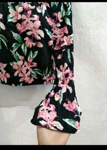 Off-Shoulder Floral Print Top