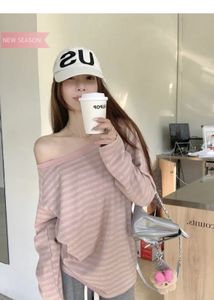 Pink Striped Off-Shoulder Top imported 🥢🍥