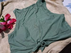 29.Olive Green Sleeveless Tank Top