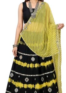 Mirror Embellished Lehenga Choli Dupatta Set