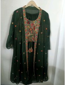Pink Ethnic Kurta Set with Jacket